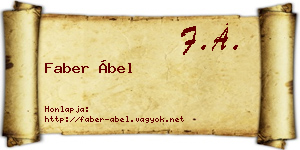 Faber Ábel névjegykártya
